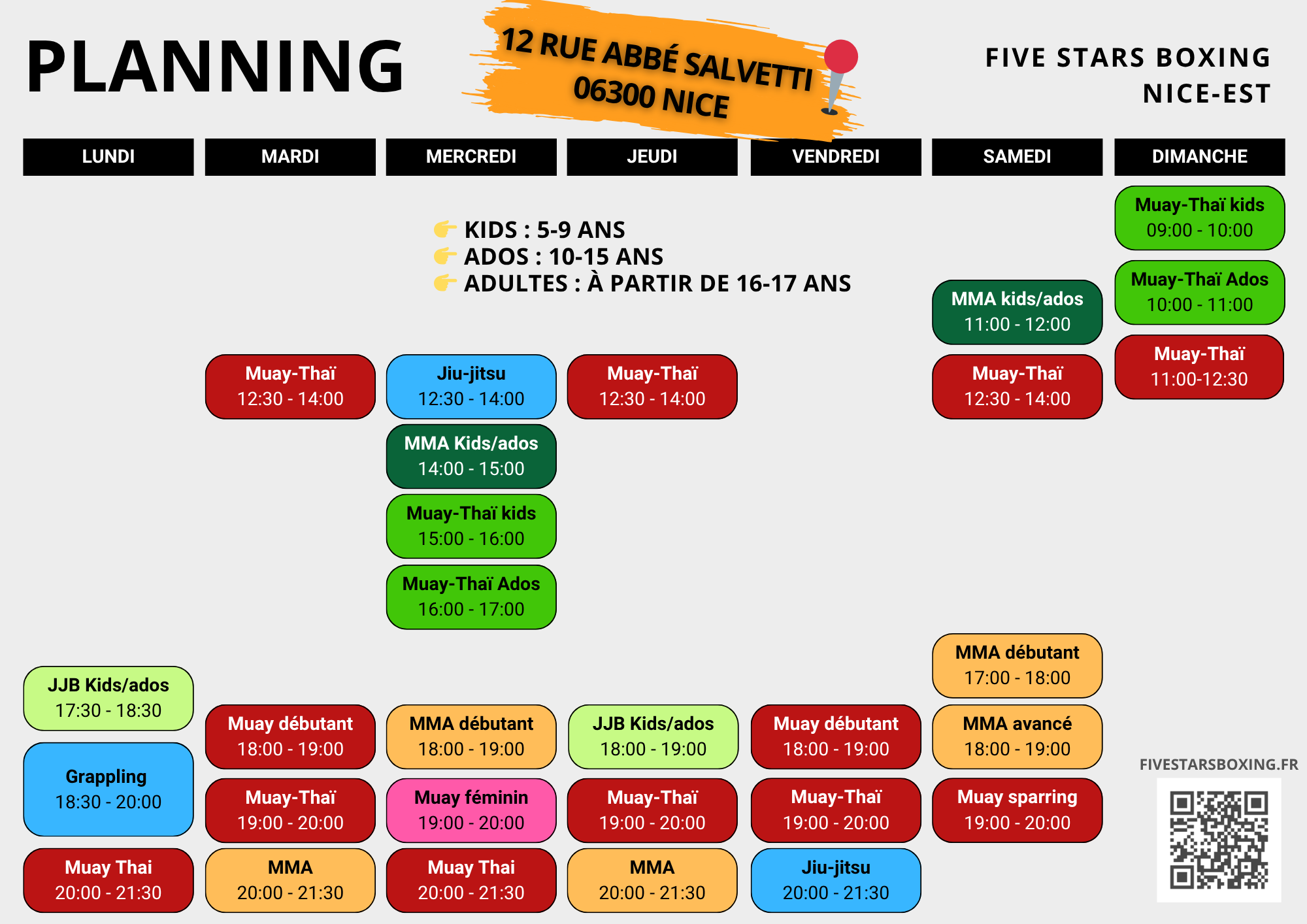 Planning Riquier actuel Planning de la salle de Nice EST
